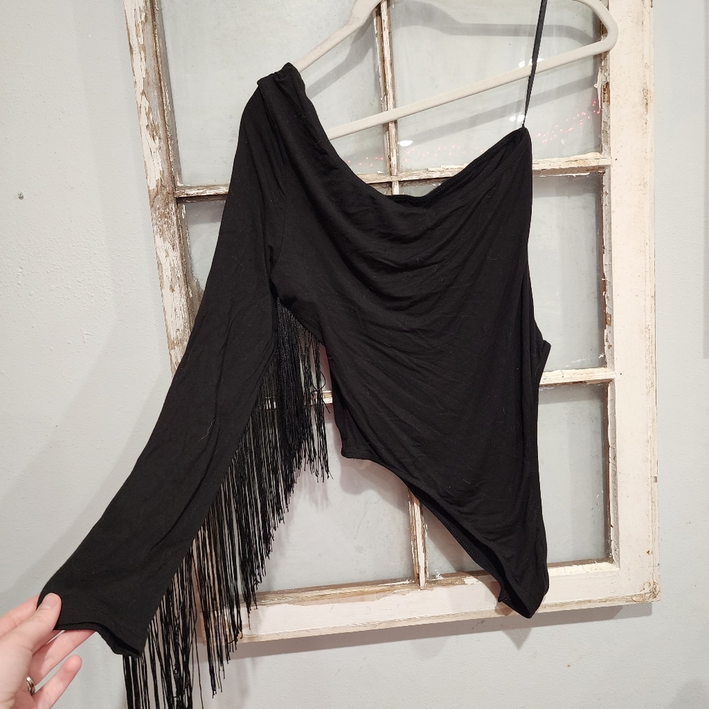 Fringe bodysuit